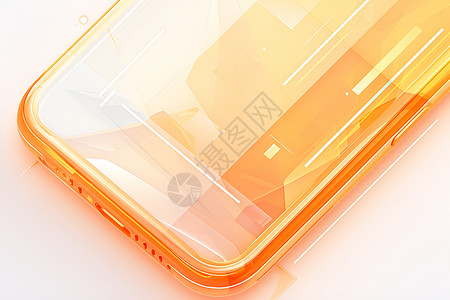 橙色几何玻璃纹理手机壳背景图片