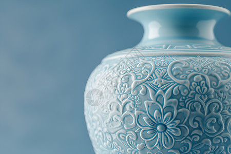 海蓝色瓷瓶景泰蓝素材高清图片