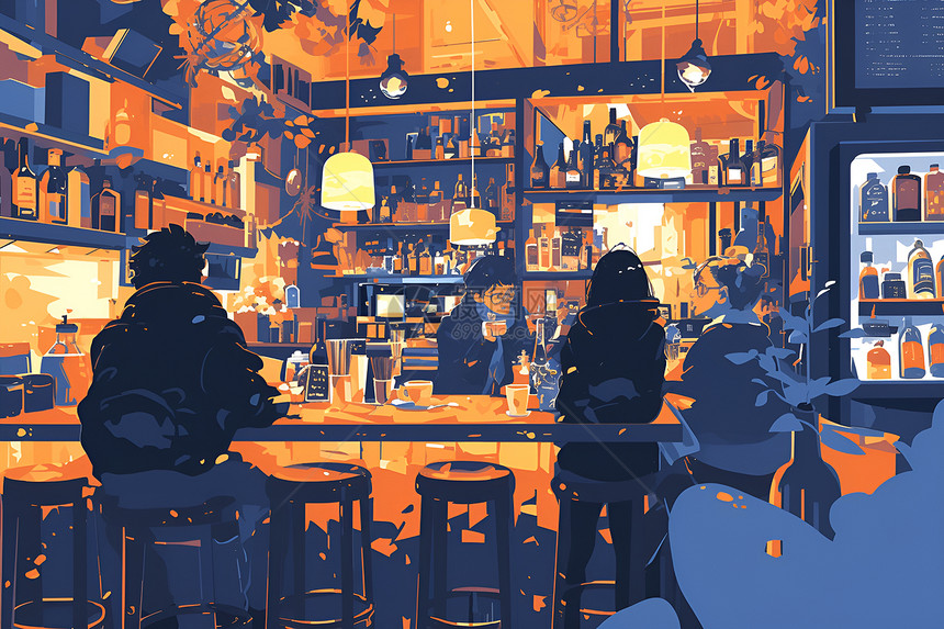 漫画咖啡馆图片