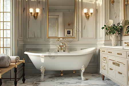 奢华的浴室背景图片