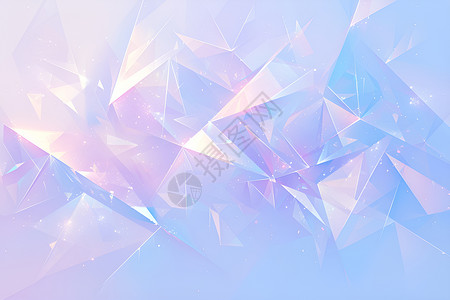 蓝粉水晶立方体高清图片