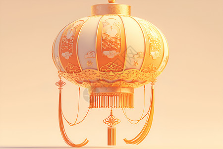 双龙装饰的中国纸灯设计图片