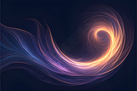 粒子光线交织紫金交织的光线漩涡设计图片