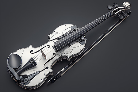白色古典小提琴背景图片