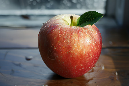 一个红苹果背景图片