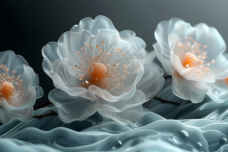 白色茉莉花卉一群白色的花朵设计图片