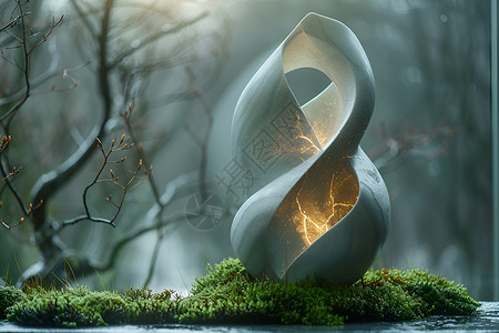 森林纹理森林中的动感雕塑设计图片