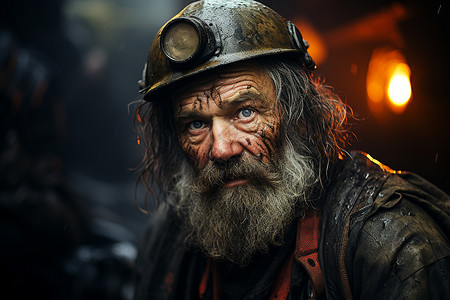 勤劳的煤矿工人背景图片