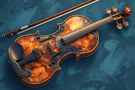 精致的小提琴背景图片