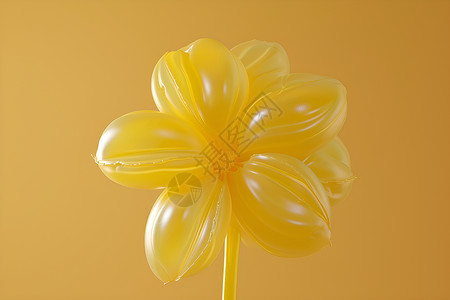玉兰花形状的黄色气球背景图片
