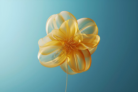 飘舞的气球飘舞的黄色花朵插画