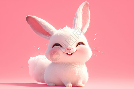 棉花糖兔子背景图片