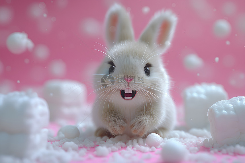 泡泡中的小兔子图片