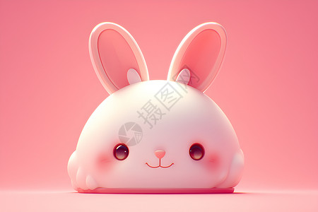 粉嫩的小兔子背景图片
