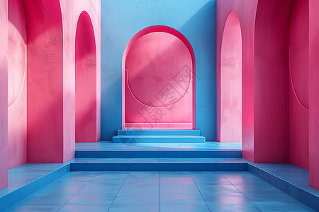 美丽蓝目菊蓝粉色的色域设计图片