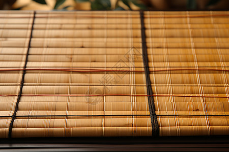 竹编手工餐垫高清图片