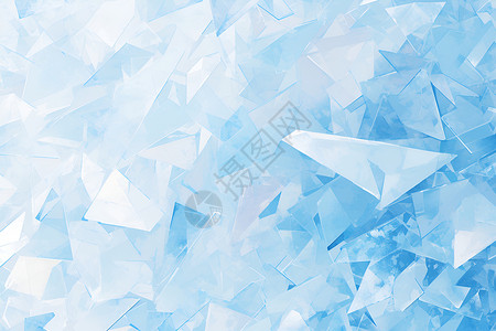 冰晶立体小图形背景图片