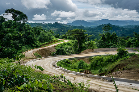 蜿蜒的道路背景图片