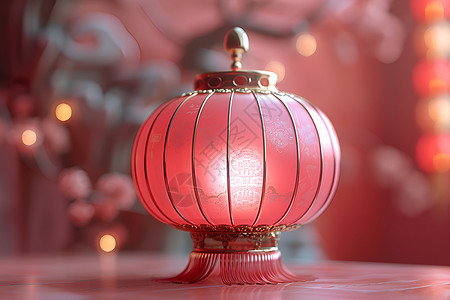 中式图标红灯光下的绚烂之美设计图片