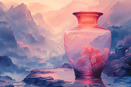 石智勇石头上的花瓶设计图片
