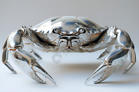 螃蟹元素银色螃蟹设计图片