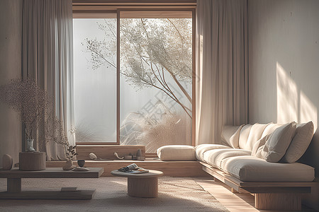 沙发植物盆栽客厅呈现舒适的沙发设计图片