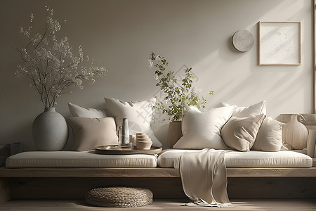 客厅米色沙发设计图片