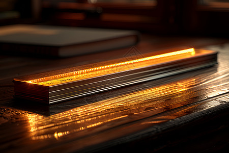 灯光模糊斑驳的木桌设计图片
