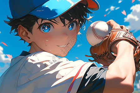 夏日棒球背景图片