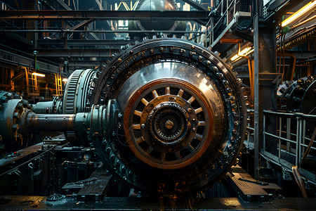 齿轮工厂素材精密工厂器械背景
