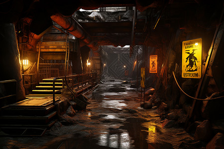 矿场的隐患区背景图片