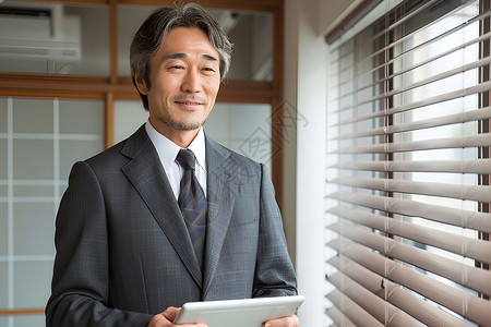 办公室的成熟男子背景图片