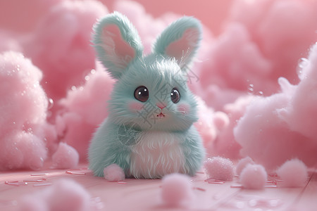 可爱的玩偶兔子背景图片
