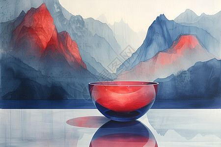 青玉玻璃碗背景图片