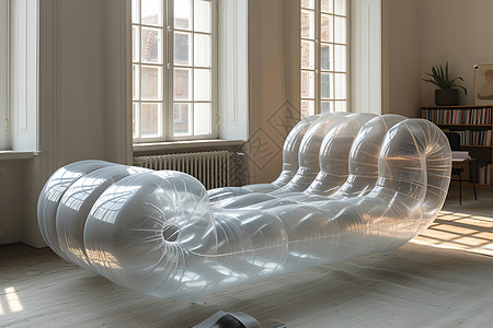 透明沙发素材透明塑料椅子背景