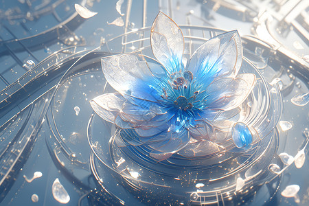 玻璃花朵背景图片