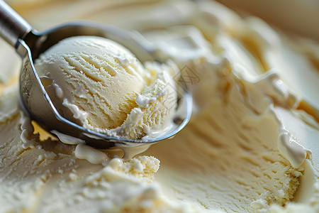 矢量美食冰淇淋冰淇淋的勺子背景
