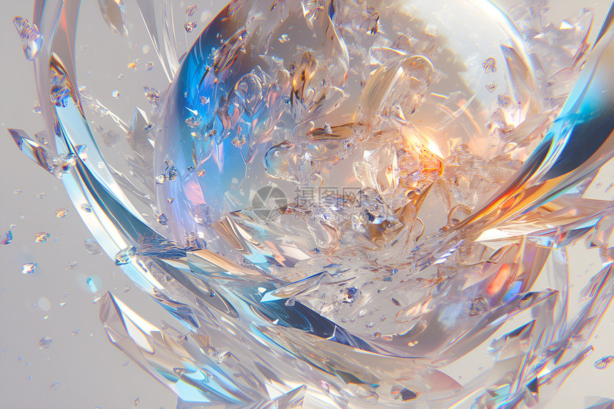 璀璨的水晶球图片