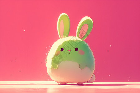 棉花糖兔子背景图片