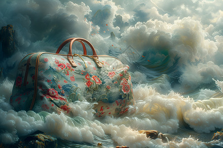 LV女包云暴风中的手提箱设计图片
