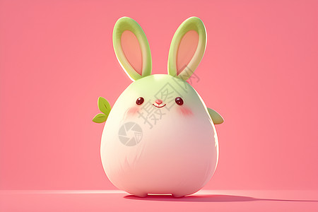 棉花糖小白兔背景图片