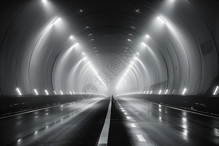 一条长长的隧道背景图片