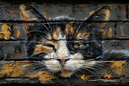 迷人猫街艺术高清图片