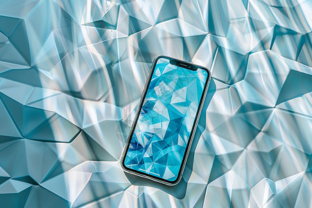 冰晶纹理中的手机背景图片