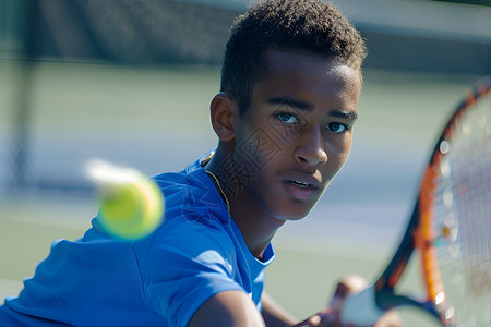 夏季网球训练运动员背景图片