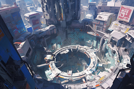 游戏中的城市背景图片