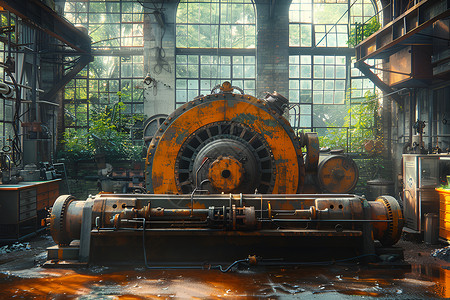 工厂中的大型机器背景图片