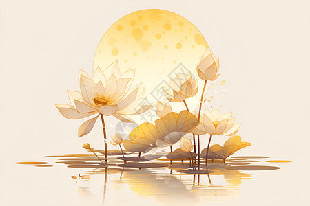 莲花平面设计背景图片