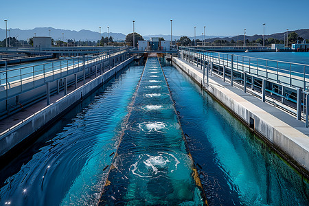现代化污水处理厂高清图片