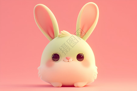 观察小动物可爱棉花软糖兔子设计图片